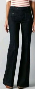 NWT Ann Taylor LOFT Curvy Flare Dark Wash Jeans